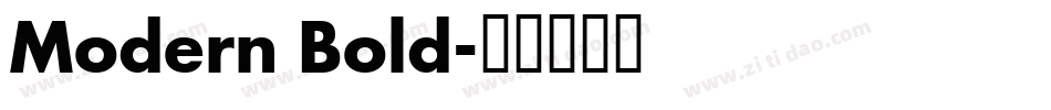 Modern Bold字体转换